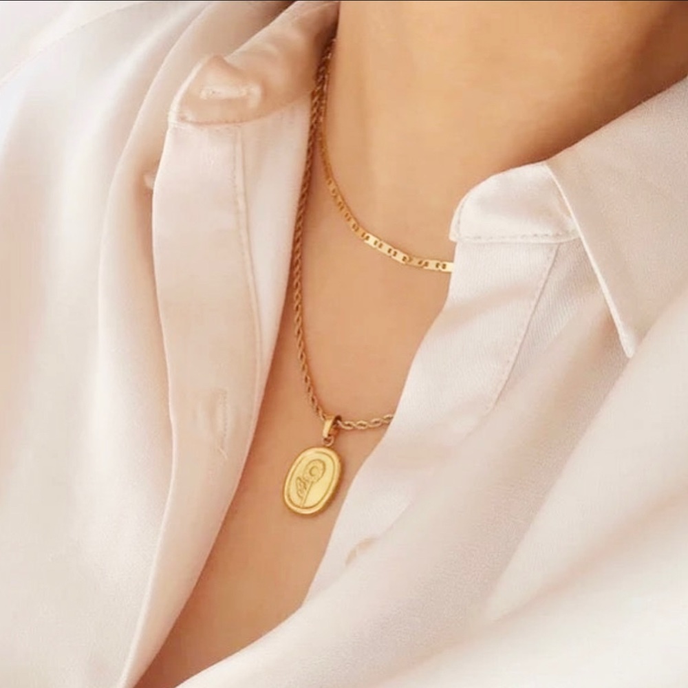 Handmade - The sunflower gold necklace in rope chain|18k gold plated|waterproof